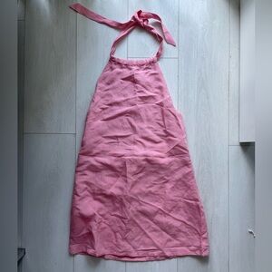 Pink Halter Monday Swimwear Linen Cover Up